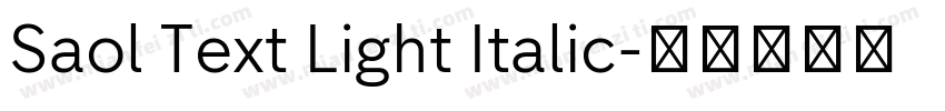 Saol Text Light Italic字体转换